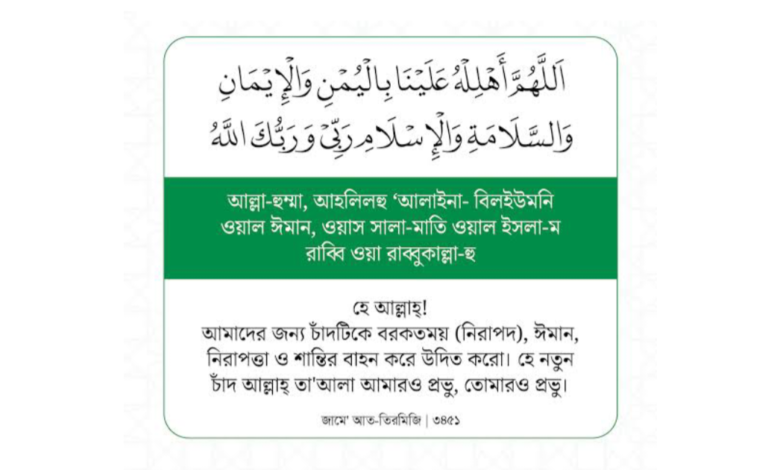 ঈদুল ফিতরের চাঁদ দেখার দোয়া